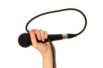 Image showing black microphone