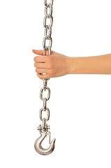 Image showing chain with a hook