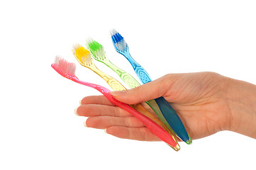 Image showing toothbrushes