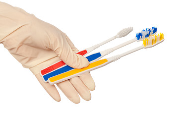 Image showing toothbrushes