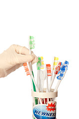 Image showing toothbrushes