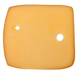 Image showing Slice of cheese isolated on white background