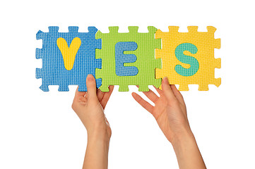 Image showing the word yes