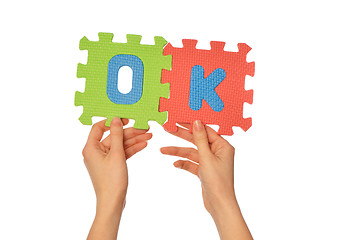 Image showing word ok