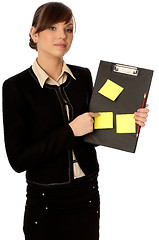 Image showing officer with document case and stickers