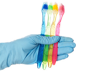 Image showing toothbrushes