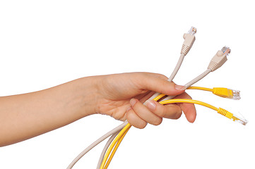 Image showing LAN cords