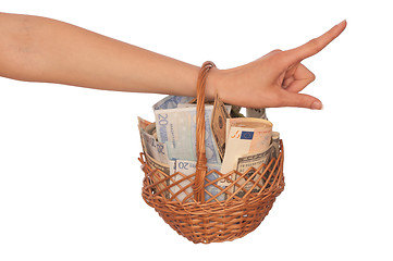 Image showing basket with money