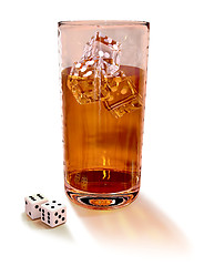 Image showing dices with cocktail