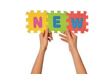 Image showing the word new