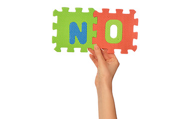 Image showing the word no