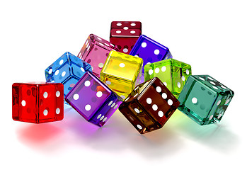 Image showing colored dices