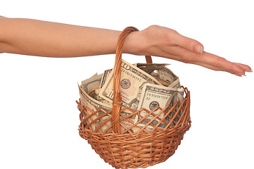 Image showing basket with money