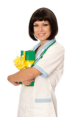 Image showing doctor with a gift