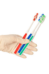 Image showing toothbrushes