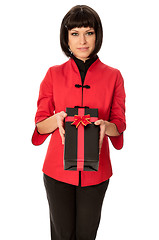 Image showing gift with red bow