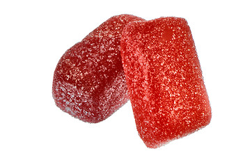 Image showing two red jelly candies