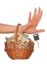 Image showing basket with money