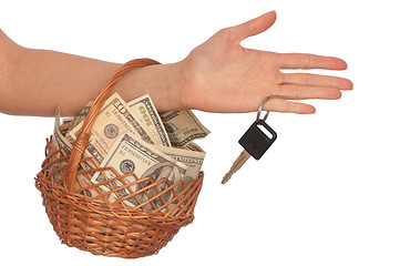 Image showing basket with money