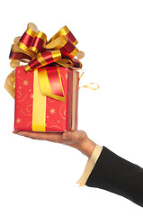 Image showing gift with yellow bow