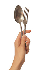 Image showing spoon and fork