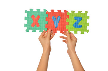 Image showing alphabet xyz