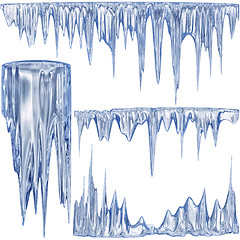 Image showing Blue cold icicles