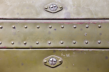 Image showing metal surface with rivets