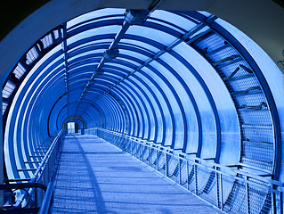 Image showing concentric blue tunnel