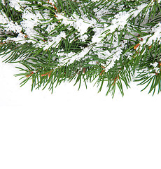 Image showing Christmas framework with snow