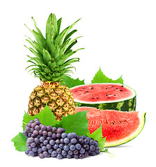 Image showing Colorful healthy fresh fruit.