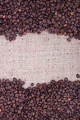 Image showing Brown roasted coffee beans.