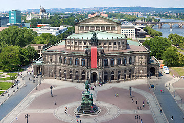 Image showing Panorama of Dresden,  Semper Opera House,