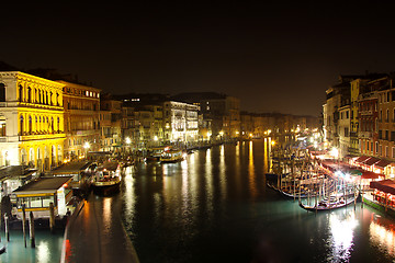 Image showing Grand Canal in Venice. NIght