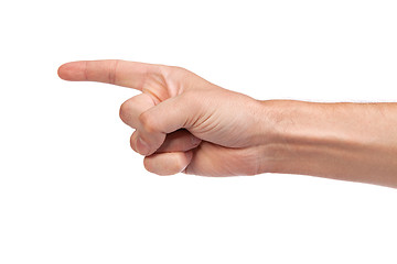 Image showing Man index finger on a white background