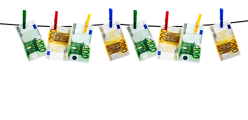 Image showing Banknotes drying