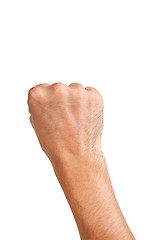 Image showing Males hand with a clenched fist isolated