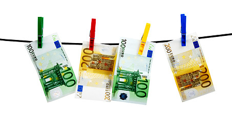 Image showing Banknotes drying