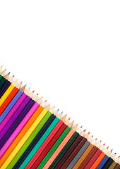 Image showing Assortment of coloured pencils