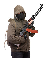 Image showing Terrorist with weapon