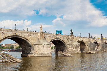 Image showing Karlov or Charles bridge in Prague