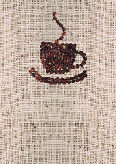 Image showing Brown roasted coffee beans