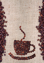 Image showing Brown roasted coffee beans