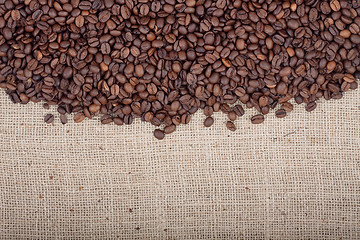 Image showing Brown roasted coffee beans.