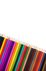 Image showing Assortment of coloured pencils