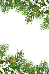 Image showing Christmas framework with snow