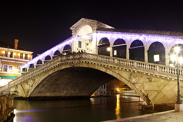 Image showing The Rialto bridge, Venice, Italy