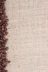 Image showing Brown roasted coffee beans.