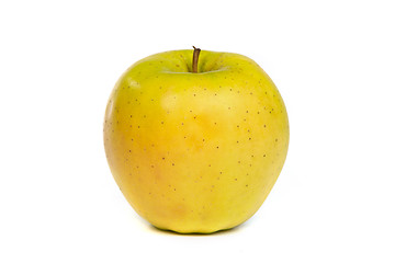 Image showing A shiny green apple isolated on white