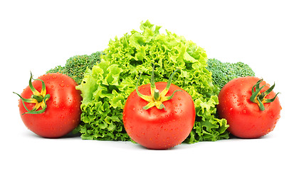 Image showing Low-calorie raw vegetables